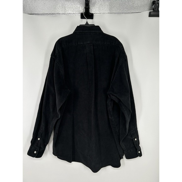 Polo Ralph Lauren Blake Corduroy Button Down Up Front Long Sleeve Shirt Black XL - Picture 3 of 6
